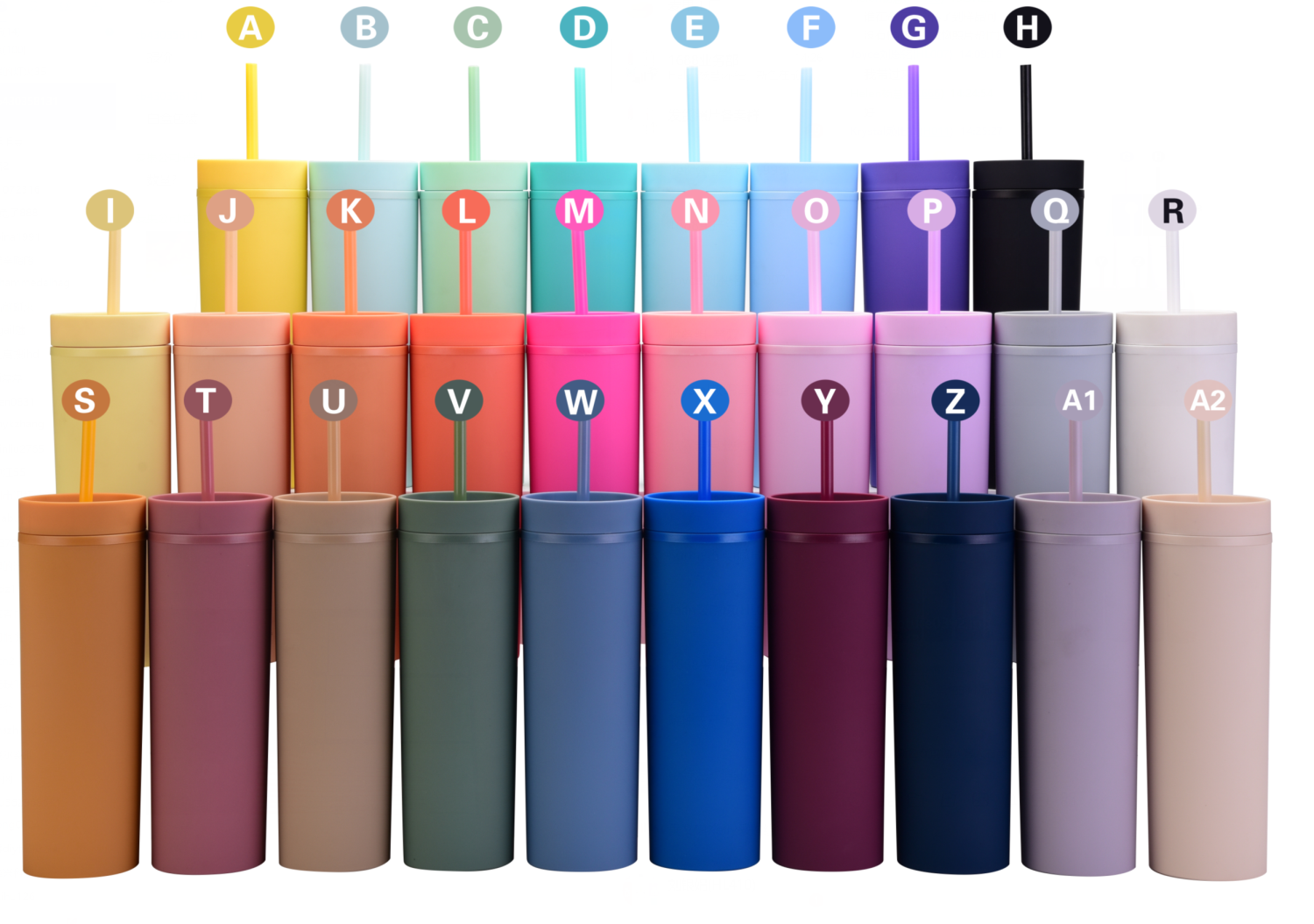 16oz Double Walled Skinny Matte Tumblers – JM Home Creations Blanks