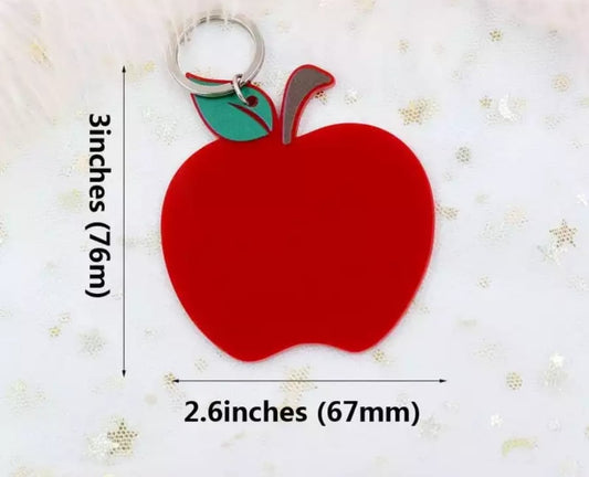 Blank Acrylic Apple Keyring/Keychain