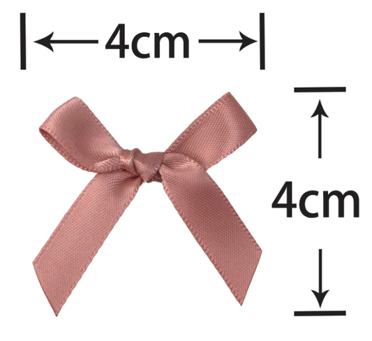 Pack of 50 bows 4cm x 4cm Satin Bows