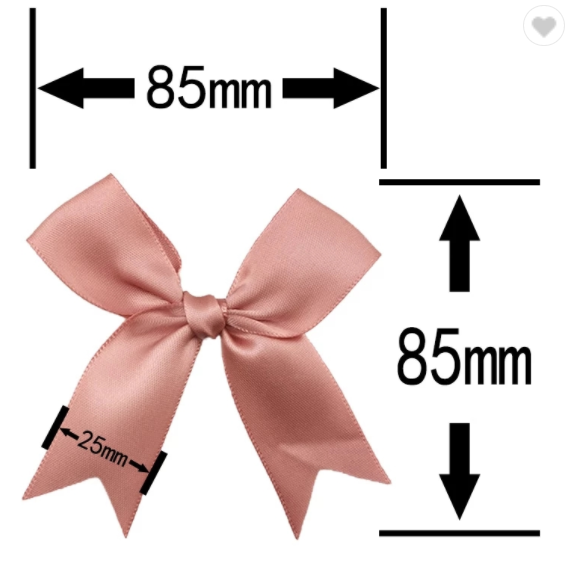 Pack of 20 bows 8.5cm x 8.5cm Satin Bows